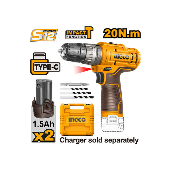 ელექტრო ხრახნდამჭერი 12V Li-Ion Proline CIDLI12202 INGCO ელექტრო ხრახნდამჭერი 12V Li-Ion Proline CIDLI12202 INGCO