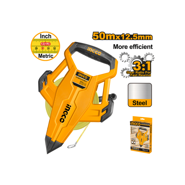 საზომი რულეტი 50X12.5 მმ INGCO HSMT8550 საზომი რულეტი 50X12.5 მმ INGCO HSMT8550