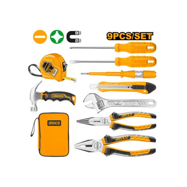 ხელის ინსტრუმენტების ნაკრები 9 ცალიანი INGCO (HKTH10809) ხელის ინსტრუმენტების ნაკრები 9 ცალიანი INGCO (HKTH10809)